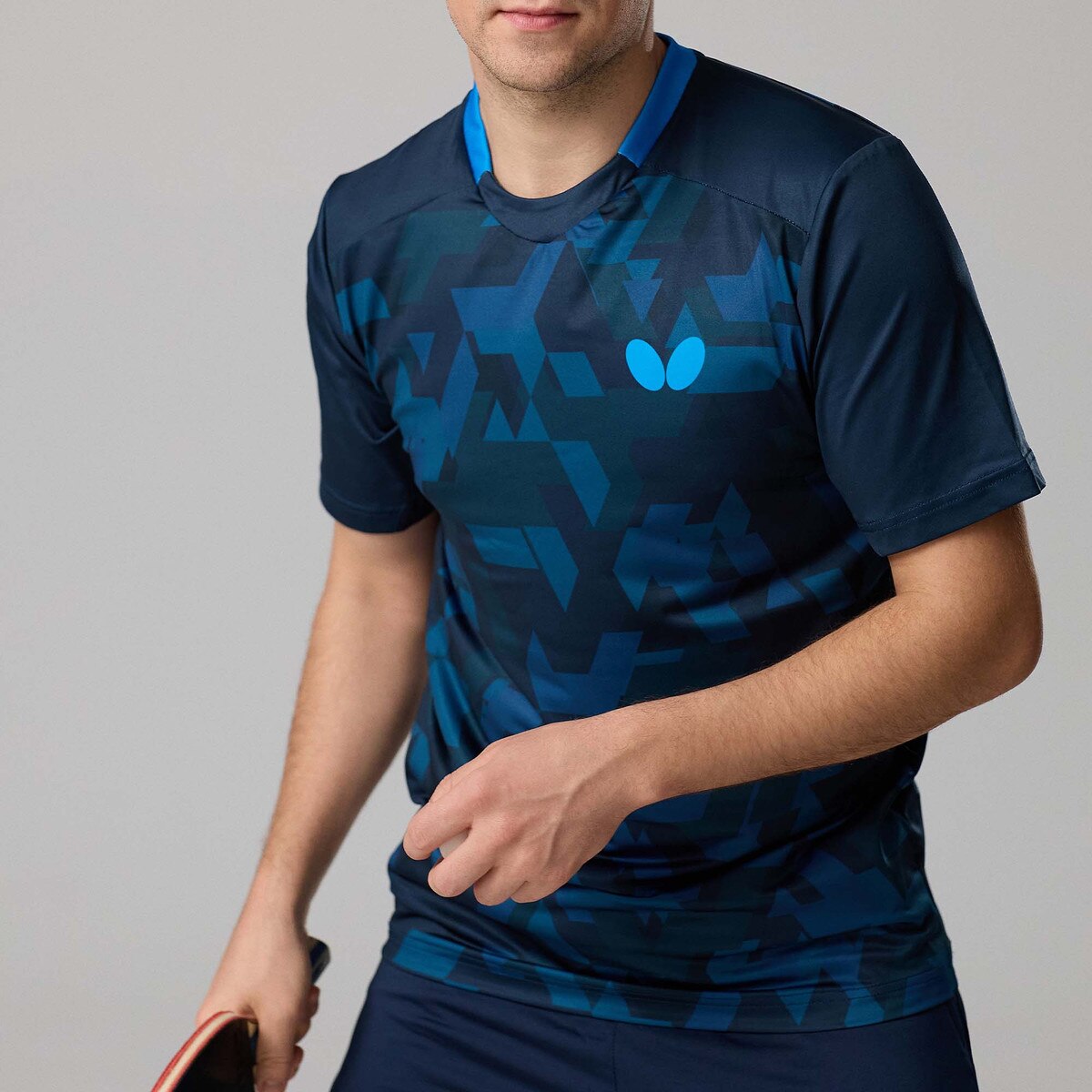 Butterfly Ageo Shirt - Night Blue - Front - Lifestyle
